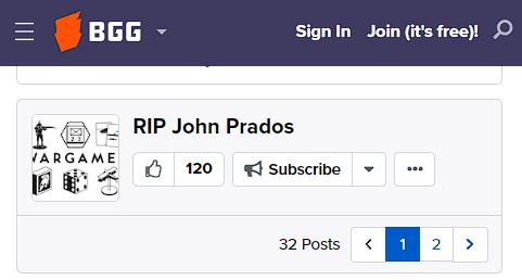 BGG (Board Game Geek) condolences